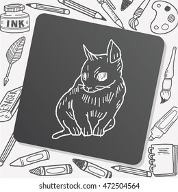 cat doodle drawing
