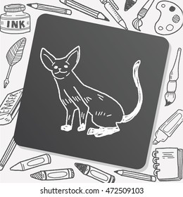 cat doodle drawing