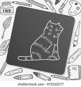 cat doodle drawing