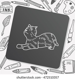 cat doodle drawing