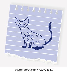 cat doodle drawing