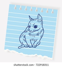 cat doodle drawing