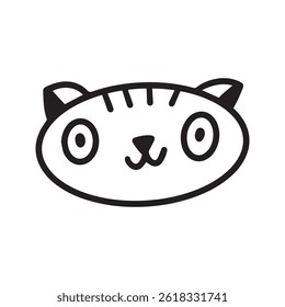 gato doodle mão desenhado ícone conjunto. Contorno desenho gato linha linha clipart símbolo. Ilustração vetorial.
