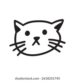 gato doodle mão desenhado ícone conjunto. Contorno desenho gato linha linha clipart símbolo. Ilustração vetorial.