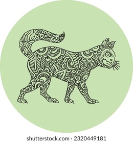 cat doodle handdraw illustration vector