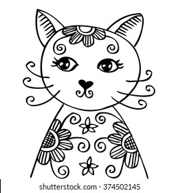 Cat. Doodle style.