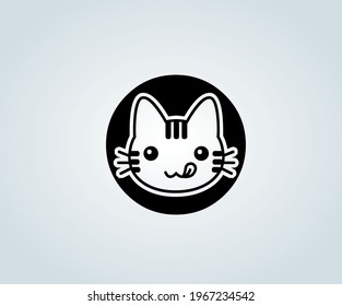 cat in drawing for illustrations and icons in cat silhouette
