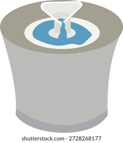 Dibujo del Vector de la fuente de beber del gato.