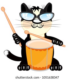 Cat with drum