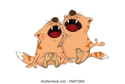 A cat duet cartoon