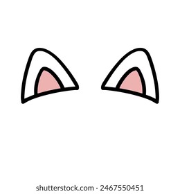 Cat ears cute illustration icon