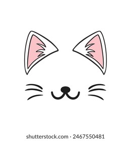 Cat ears cute illustration icon