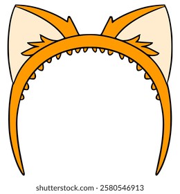 cat ears headband illustration hand drawn isolated vector