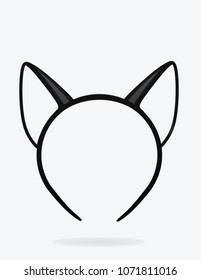 Cat ears mask. vector illustration