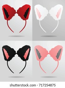 Cat ears mask. vector illustration