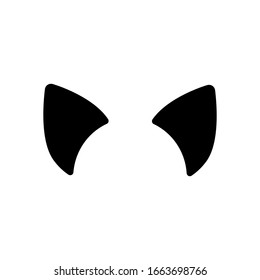 Osos gatos, simple señal. Icono negro sobre fondo blanco
