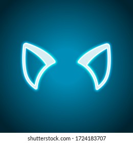 Osos gatos, simple señal. Estilo neón. Icono de decoración luminosa. Símbolo eléctrico luminoso