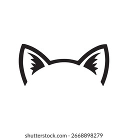 Ilustración vectorial de orejas de gato. archivo de Vector de alta resolución
