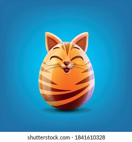 Cat With Easter Egg Shape