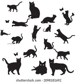 Cat element silhoutee For Design