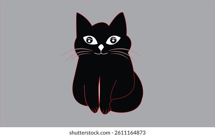 Cat emoji icon vector image.