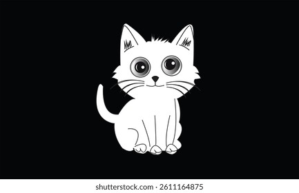 Cat emoji icon vector image.