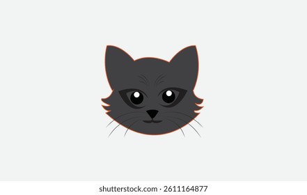 Cat emoji icon vector image.