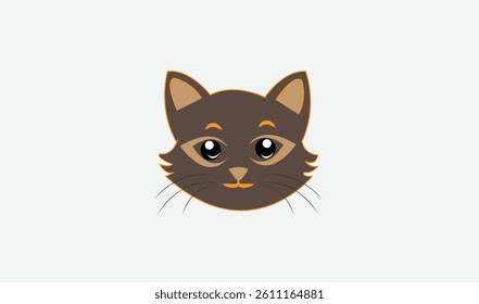 Cat emoji icon vector image.