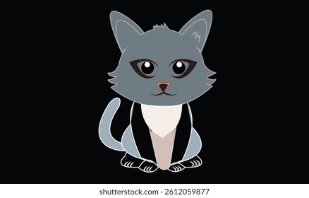 Cat emoji icon vector image.