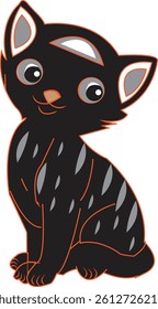 Cat emoji icon vector image.