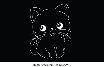 Cat emoji icon vector image.