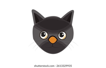 Cat emoji icon vector image.