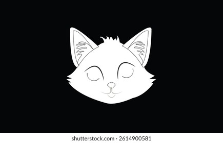 Cat emoji icon vector image.