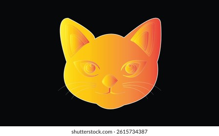 Cat emoji icon vector image.