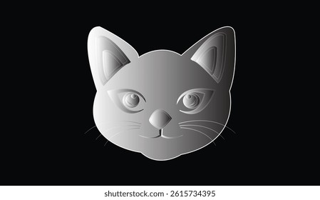 Cat emoji icon vector image.