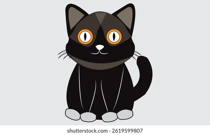 Cat emoji icon vector image.