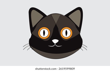Cat emoji icon vector image.
