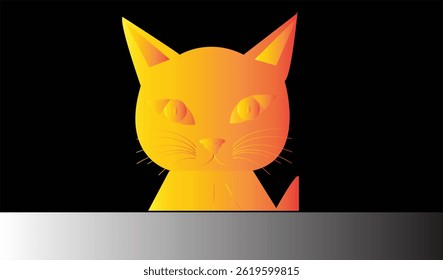 Cat emoji icon vector image.