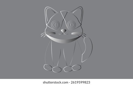 Cat emoji icon vector image.