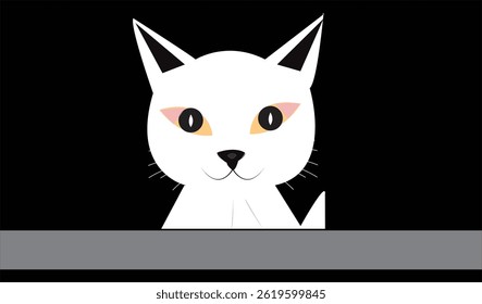 Cat emoji icon vector image.