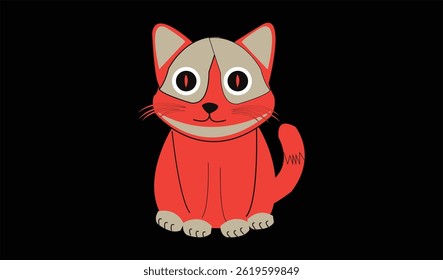 Cat emoji icon vector image.