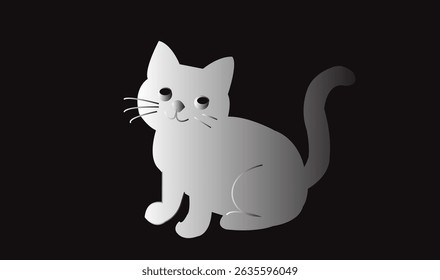 Cat emoji icon vector image.