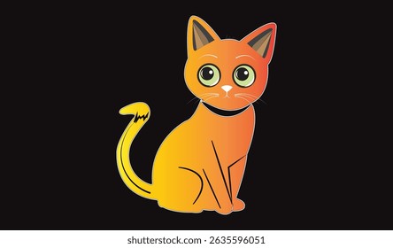 Imagen de Vector de icono de emoji de gato.