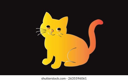 Cat emoji icon vector image.