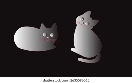 Cat emoji icon vector image.