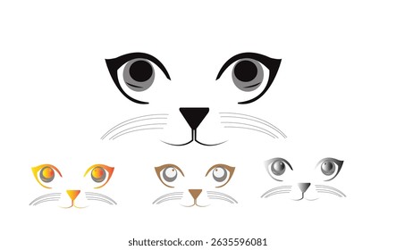 Cat emoji icon vector image.