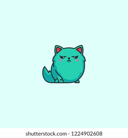Cat emoticons bad mood