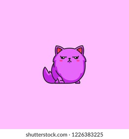 Cat emoticons bad mood