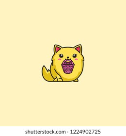 Cat emoticons bring basket