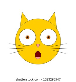 Cat emotion icon, graphic design, vector illustration